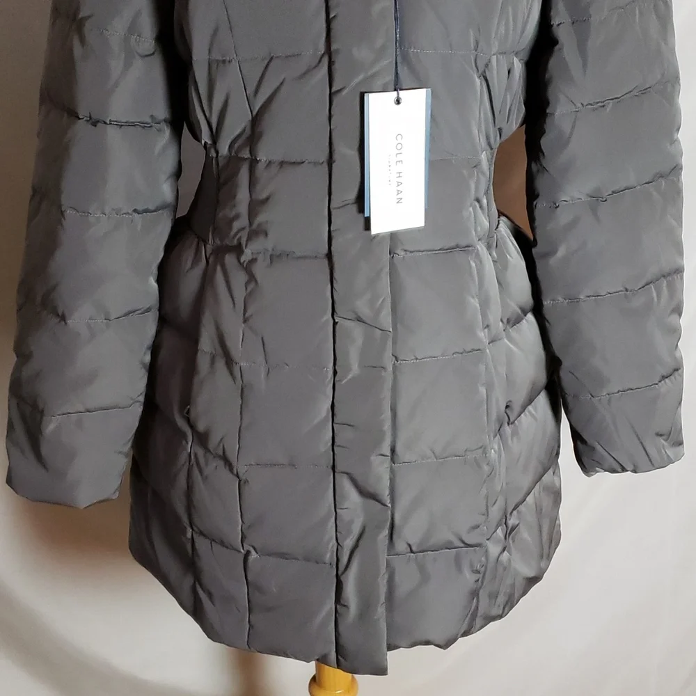 NEW Cole Haan Hooded Down & Feather Jacket